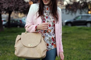 outfit primaverile con borsa braccialini scarpe stringate fashion blogger roma