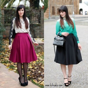 outfit come indossare la gonna longuette midi skirt