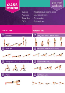 esercizi ginnastica braccia spalle fitness workout kayla itsines