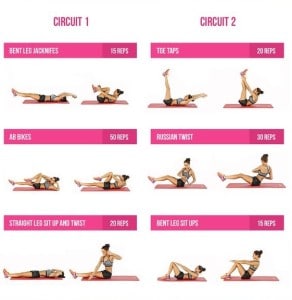 scheda circuito addominali killer abs kayla itsines